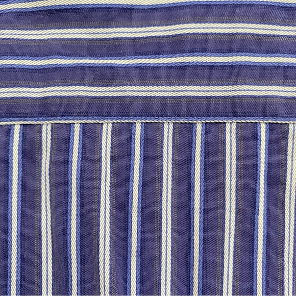 ❤️ Banana Republic Men’s Blue Striped Button-down Shirt - Picture 5 of 6